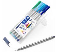 Staedtler Fineliner Triplus, Feutres Fins De Couleur Assortis, Forme Triangulaire Ergonomique, Pointe Fine En Métal, Lavable, Boîte De 6 Fineliners "My Ocean Colours", Largeur De Trait , 3 Mm, 334 Sb6Cs5