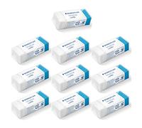 Staedtler Gomme rasoplast Combi sans phtalates ni Latex, 10 gommes en Blanc-Bleu