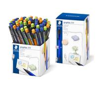 Staedtler graphite 777 porte-mine - 0,5 mm, étui de 50 pièces | Soft-Touch, couleurs assorties - crayon à mine, prise en main optimale - Réf. 777 05KP50