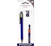 Staedtler graphite 777 porte-mine - 0,5 mm, HB, à l'unité | Finition Soft-Touch, gomme extra-large - couleurs de corps assorties - Réf. 7775BK25DA