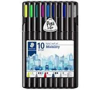 Etui staedtler triplus mobily set 10 unites 4 feutres 2 stylos 1 porte-mine 2 surligneurs 1 regle