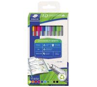 STAEDTLER Lot de 10 Fineliners triplus, étui carton de 10