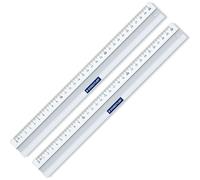 Staedtler Lot De 2 Régles En Métal Aluminium Anti Glisse 30 Cm