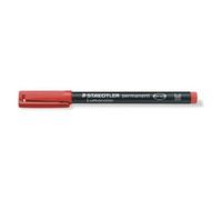 STAEDTLER Lot de 3 Lumocolors marqueur permanent 317M, rouge, Tracé 1mm