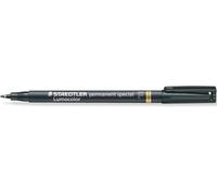 STAEDTLER Lot de 3 Marqueurs Lumocolor permanent spécial 319F Pte Fine Noir