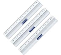 Staedtler Lot De 3 Régles En Métal Aluminium Anti Glisse 20 Cm