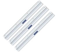 Staedtler Lot De 3 Régles En Métal Aluminium Anti Glisse 30 Cm