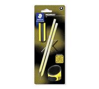 Staedtler Lot de 4 crayons NORIX 181 SBK2-1 2 crayons HB + taille-crayon + gomme Jaune/Noir