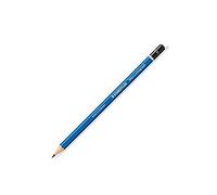STAEDTLER Lot de 6 Crayons Papier Mars Lumograph 100 Mine 2 mm Bleu H