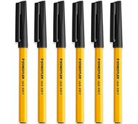 STAEDTLER Lot de 6 stylos bille fins 0,3 mm 430 F Encre noire
