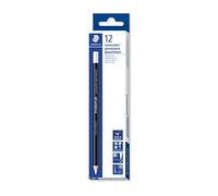Staedtler Lumocolor 108 20 Glasochrom crayons - blanc, lot de 12 | Crayon cire imperméable couvrant, corps en bois - verre, métal, plastique, pierre & papier - Art.-Nr. 108 20-0