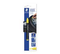 STAEDTLER Lumocolor 236 Omnigraph craie - jaune, 12 mm | Craie universelle imperméable - marque pneus, métal, verre, bois & pierre - Art.-Nr. 236-1 BK-1