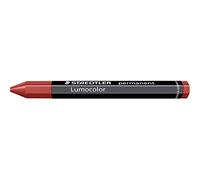 STAEDTLER Lumocolor 236 Omnigraph craies - rouge, lot de 12 | Craie universelle résistante à l’eau, marquages couvrants sur bois, métal, verre & pierre - Art.-Nr. 236-2