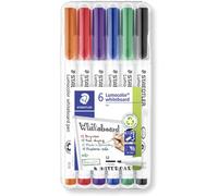 Staedtler Marqueur effaçable à sec Lumocolor 301 pointe ogive 1 mm couleurs assorties Pochette 6