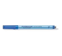 STAEDTLER Lumocolor 305 Feutres correctable - bleu, lot de 10, 0,6 mm | Encre universelle hydrosoluble, pointe fine, avec effaceur - film, tableau blanc & laminés - Art.-Nr. 305 F-3