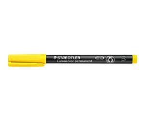 Staedtler Lumocolor 314 - Feutre Permanent Pointe Biseautée 1 À 2,5 Mm Jaune