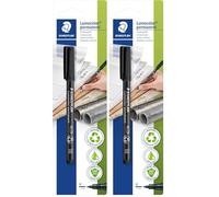 Staedtler Lumocolor 317 - Blister 1 Feutre Permanent Pointe Moyenne 1 Mm Noir (Lot de 2)