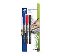 Staedtler Lumocolor 317 - Blister 3 Feutres Permanents Pointe Moyenne 1 Mm Assortis