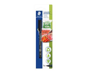 STAEDTLER Lumocolor 317 Marqueur permanent - noir, à l’unité, 1,0 mm | Encre universelle indélébile pour cuisine & la plupart des surfaces, DRY SAFE - Art.-Nr. 317-9 BK-1