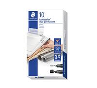 Staedtler Marqueur permanent Lumocolor 348 Lot de 10 multicolore pour enfants
