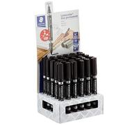 Staedtler Lumocolor 348 Permanent Duo - noir, lot de 30, 0,6 & 1,5 mm | Encre indélébile à deux pointes, anti-bavure - présentoir de 30, pour presque toutes surfaces - Art.-Nr. 348-9 CA30