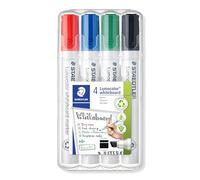 STAEDTLER Lumocolor 350 Marqueur permanent - bleu, pointe biseautée 2-5 mm | Encre indélébile résistante aux frottements & à la lumière, flipcharts & surfaces, DRY SAFE - Art.-Nr. 350-3