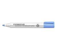 Staedtler Lumocolor 351-30 Marqueur pour tableau blanc Bleu clair, largeur de trait 2,00 mm, séchage rapide, faible odeur, longue durée, pointe bloquée, 10 marqueurs pour tableau blanc