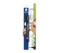 STAEDTLER Lumocolor 352 Marqueur permanent - noir, à l’unité, 2,0 mm | Encre indélébile anti-frottement, pointe ronde pour la plupart des surfaces, DRY SAFE - Art.-Nr. 352-9 BKDA