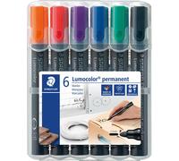 Staedtler Lumocolor 352 WP6 Marqueur permanent multicolore (pas de possibilité de choisir la couleur) résiste à l'eau: oui