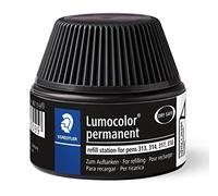 Recharge feutre permanent staedtler lumocolor 487 17 pour feutres 313/314/317/318 flacon 15ml coloris noir