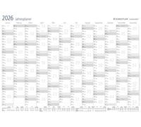 STAEDTLER Lumocolor 641 YPA3DE Calendrier mural annuel 2025 avec stylo et pince autocollante Format A3