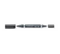 Staedtler Lumocolor duo 348 348-9 Marqueur permanent noir résiste à l'eau: oui