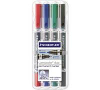 Lumocolor duo Staedtler - Pochette de 4 couleurs assorties