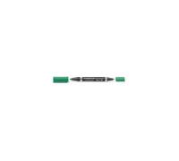 Staedtler Lumocolor Duo - Marqueur Double Pointe - Permanent - Vert - 1.5 Mm / 0.6 Mm - Moyen / Fin
