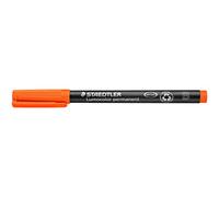 Staedtler Lumocolor, Feutre permanent universel B, pour la plupart des surfaces et la rétroprojection, résistant à l'eau, Lot de 10 feutres de couleur orange, 314-4