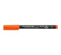 Staedtler Lumocolor, Feutre permanent universel S, pour la plupart des surfaces, la rétroprojection, résistant à l'eau, séchage rapide, Lot de 10 feutres de couleur orange, 313-4