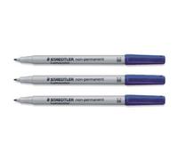 Staedtler Lumocolor Feutre Pour Rétroprojection Pointe Moyenne Encre Soluble Bleue Lot De 10