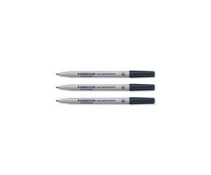 Staedtler - Lumocolor - Feutre Pour Rétroprojection - Pointe Moyenne - Encre Soluble Noire - Lot De 10