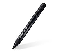 Staedtler Lumocolor feutres et marqueurs de peinture acrylique, lot de 10, noirs - pointe ronde 2,4 mm, encre permanente à base d'eau pour verre, métal, bois, pierre - 349-9