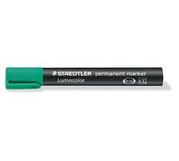 Staedtler Lumocolor Lot de 10 Marqueurs biseaux permanents toutes surfaces Vert