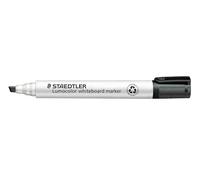 Staedtler Marqueurs pour tableau blanc Lumocolor 351 biseautés Lot de 10 Noir