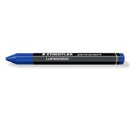 Staedtler Lumocolor Lot de 12 Crayons permanentes omnigraphs Bleu | Résistants à l'eau pour le métal, le verre, le bois et la pierre, 12 mm - couvrants - Réf. 236-3
