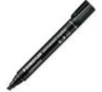 Staedtler 350 Lumocolor boite de 10 Marqueurs Permanents Pointe biseau Corps plastique Encre Noire à base d'alcool