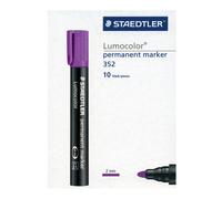 Staedtler Lumocolor marqueur permanent à pointe ogive, couleur d'encre violet, Lot de 10 marqueurs, 352-6