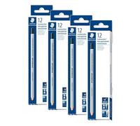 Staedtler Lumocolor Omnichrom, Crayons noirs non-permanents pour marquage sur la plupart des surfaces, Effaçables à sec et à l'eau, Boîte carton avec 12 crayons assortis, 108-9 VE (Lot de 4)