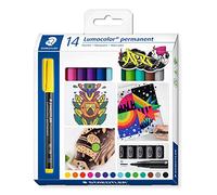 Staedtler - Marqueur permanent Lumocolor 317 - Pointe moyenne 1 mm - Étui de 14, assortis