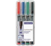 Staedtler Lumocolor permanent compact DRY SAFE 318-9WP4HZ Marqueur permanent noir résiste à l'eau: oui