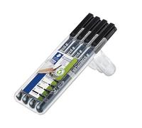Stylo feutre Staedtler Lumocolor permanent- Pochette de 4 pointes assorties