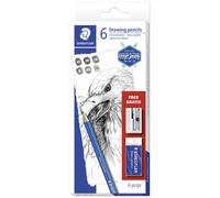 Staedtler Lumograph 61 100 C6 Set de crayons à papier Dureté: 6B, 4B, 2B, B, HB, 2H 1 set