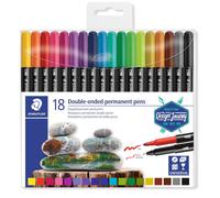 STAEDTLER Marqueur permanent double pointe 3187 - 18 pièces